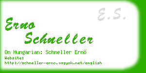 erno schneller business card